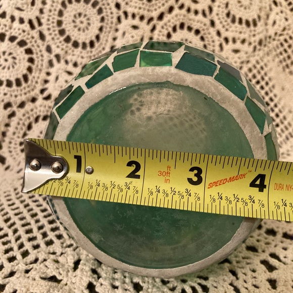 Green Mosaic Tile Style Craft Vase - Picture 13 of 13